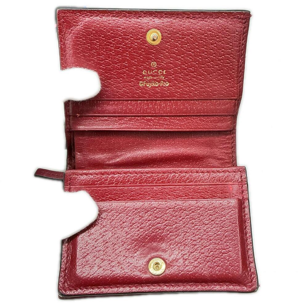 GUCCI Wallet Brown Red Bi fold - Picture 5 of 7